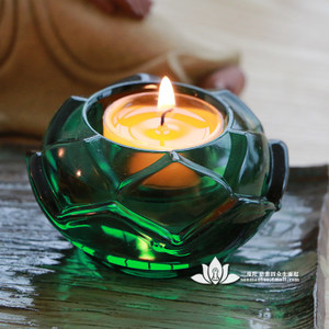 三漫陀 佛教用品七色水晶燈座 酥油燈座 酥油蠟燭燈座 長明燈燭臺