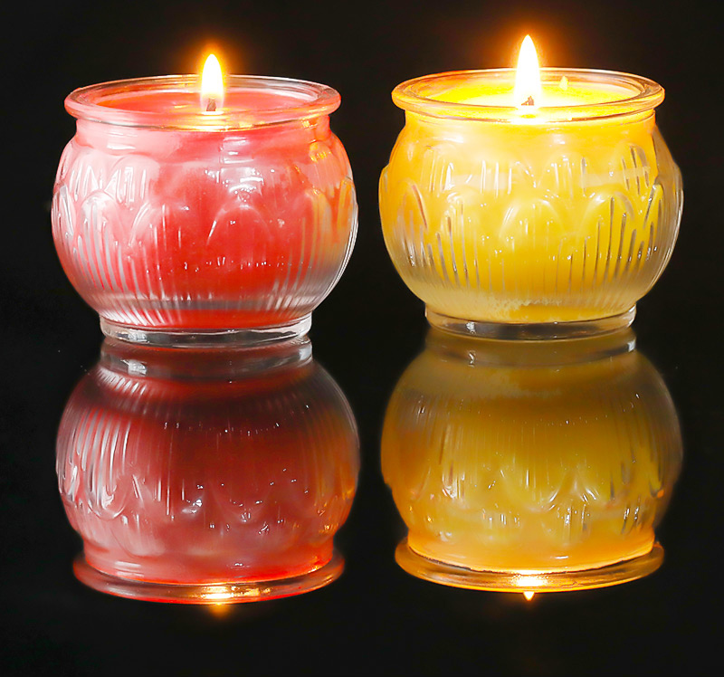 平口蓮花酥油燈24小時家用植物酥油蠟燭供佛燈佛前供燈佛堂長明燈