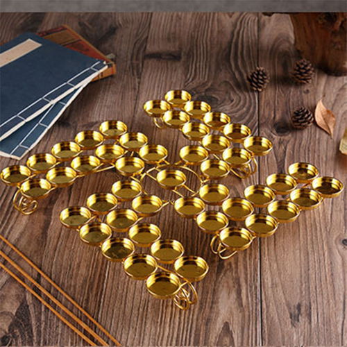 酥油燈座佛具佛教佛堂七星用品油燈108盞蓮花佛供燈架長明蠟燭臺