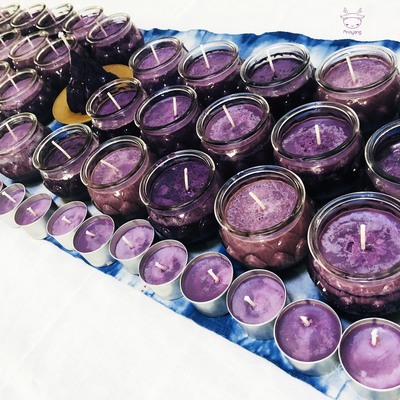 植物染酥油蠟燭